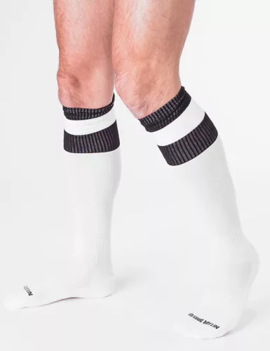 Fußballsocken – auf weißem Grund
