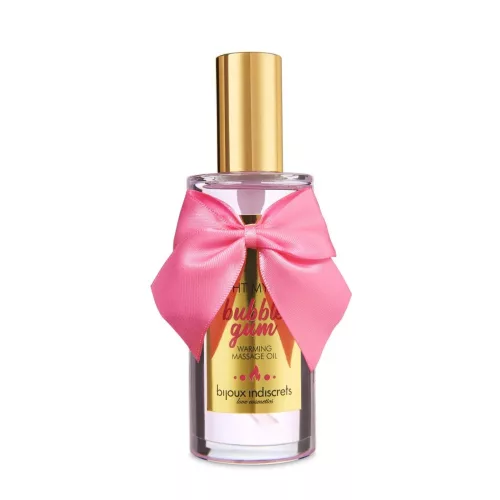 BUBBLEGUM-Spielset: Warmes Massageöl 100 ml – Ganzkörper-kussbares Massagegel 30 ml – Oraler Pleasure-Lipgloss 13 ml
