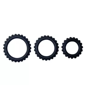   BAILE - TITAN KÉSZLET 3PCS COCK RING BLACK 2,8 + 2,4 + 1,9 CM
