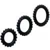 BAILE - TITAN KÉSZLET 3PCS COCK RING BLACK 2,8 + 2,4 + 1,9 CM