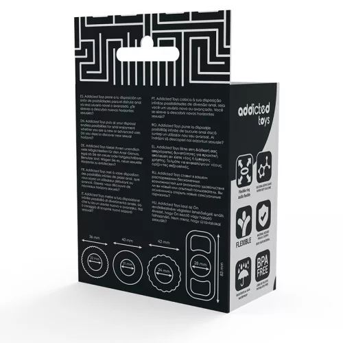 ADDICTED TOYS - COCK RING SET 4 DARAB