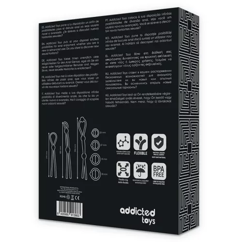 ADDICTED TOYS - RUGALMAS SZILIKON FARKASGYŰRŰ KÉSZLET, 7 DARAB