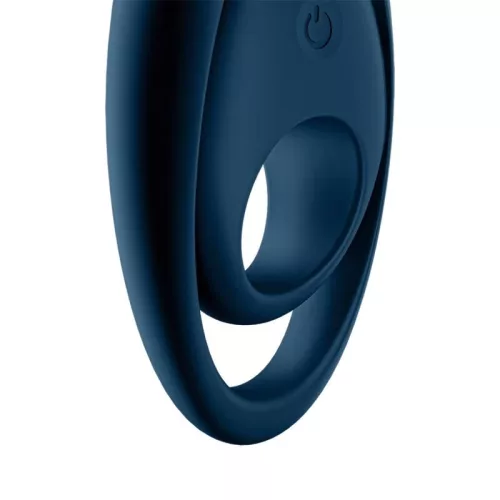 SATISFYER - DICSŐSÉGES DUO RING VIBRÁTOR KÉK