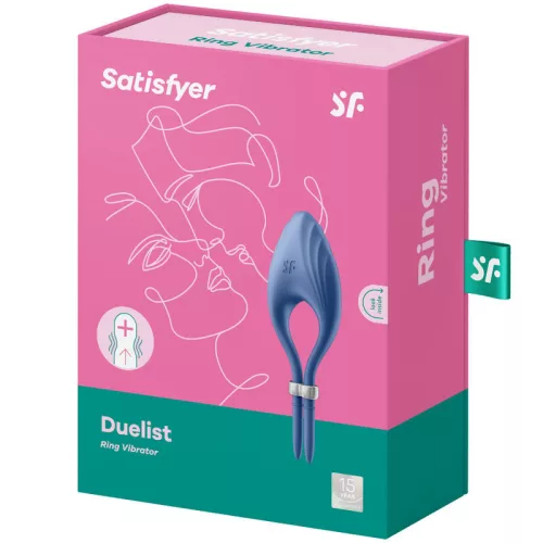 SATISFYER - DUELLIST RING VIBRÁTOR KÉK