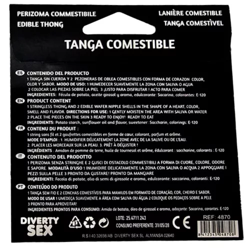 HOTFLOWERS - WAFER TANGA ÉS 2 MELLBIMBÓS LÁNY VANÍLIÁS ÍZ /es/pt/en/fr/it/