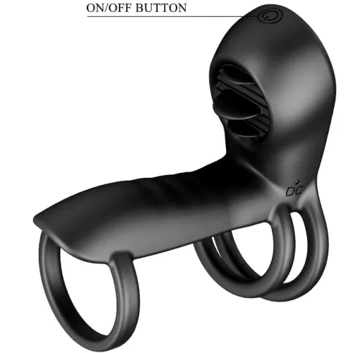 PRETTY LOVE - JAMMY PÉNISZHÜVELY 12 REZGÉS TÖLTHETŐ SZILIKON NYELVVEL