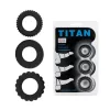 Titan 3 in 1 Silikonringe Schwarz