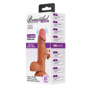 Wunderschöner Catoblepas 8,1" vibrierender Dildo-Braun