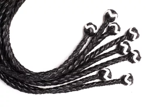 8 Tail Polish Leather Flogger 22 Zoll