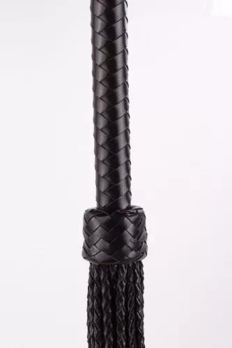 Kid Handle Kid Leather Geflochtene Schwänze Schwarz