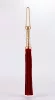 Flogger mit metallischem Leder-Griff und Wildleder-Tails Rot 18"