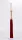 Flogger mit metallischem Leder-Griff und Wildleder-Tails Rot 18"