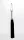 Flogger mit metallischem Ledergriff und Wildleder-Tails schwarz 18"