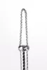 Flogger mit metallischem Ledergriff und Wildleder-Tails schwarz 18"