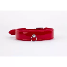 Lackleder mit roter Lammlederrückseite