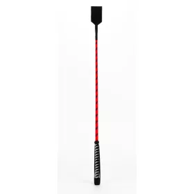   Nylon-Stick mit Neonstreifen und Goat Kid Leder-Griff Nubuckleder-Oberseite Rot