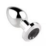Stymulator USB újratölthető anál dildó ezüst 10 funkció
