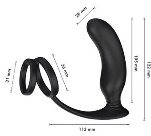 Lanco – vibráló plug és péniszgyűrű kombináció