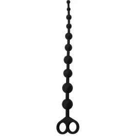 Fekete Mont gyöngyös analóg rózsafüzér – 30 x 2,4 cm
