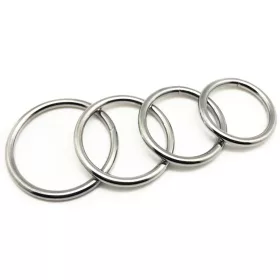 ROUND LIGHT – fém péniszgyűrű szett 4 db (35-50 mm)