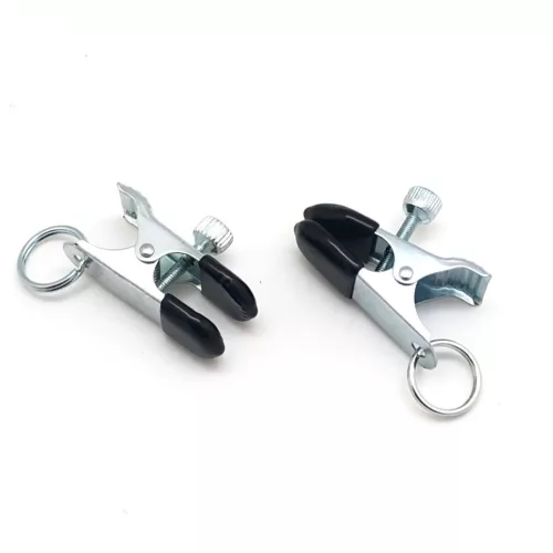 Fém mellbimbó csipesz - érzéki stimuláló páros 4 cm
