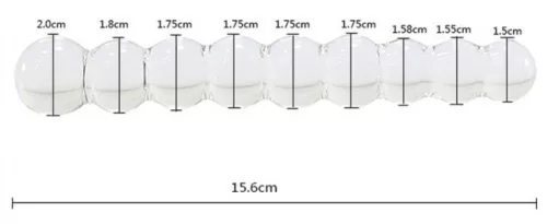 Üveg dildó Snowball – elegáns kényeztetés 12,6 cm-en