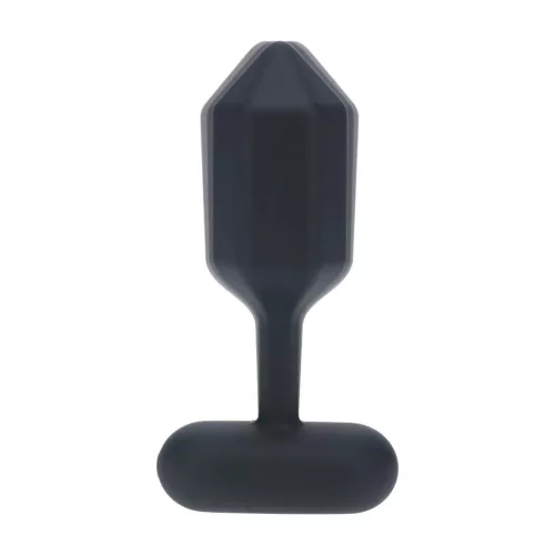 Szilikon anális plug rezgő funkcióval S fekete