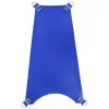 Schaukelbett aus Leder – verstellbare 4-Punkt-Version in Blau