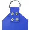 Schaukelbett aus Leder – verstellbare 4-Punkt-Version in Blau