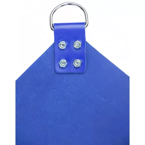 Schaukelbett aus Leder – verstellbare 4-Punkt-Version in Blau