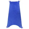 Schaukelbett aus Leder – verstellbare 4-Punkt-Version in Blau