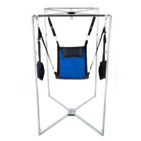   Kit Sling – stílusos kékmintás szexi eszköz szürke kerettel