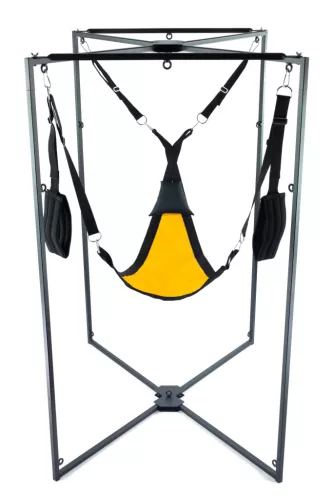 Kit Sling Tissu Triangle – prémium fekete-sárga hám