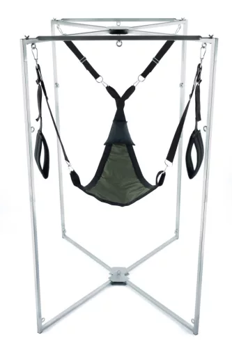 Kit Sling Tissu Triangle – elegáns fekete-homok sling beállítással