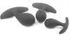 Készlet 3 db mini szilikon anál dugó – 11 x 3,5 cm, fekete