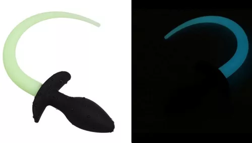 Luminous Puppy Tail – világítós farokdugó 8 x 3,2 cm