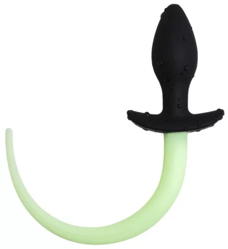Luminous Puppy Tail – világítós farokdugó 8 x 3,2 cm
