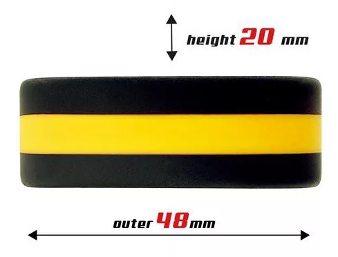 Beast Ring – prémium szilikon péniszgyűrű 36 mm, fekete-sárga