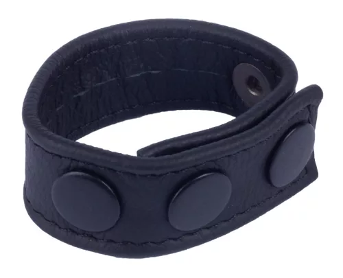 Cocky Leather – fekete bőr péniszgyűrű