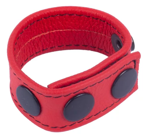 Red Cocky – bőr péniszgyűrű prémium kényelemért