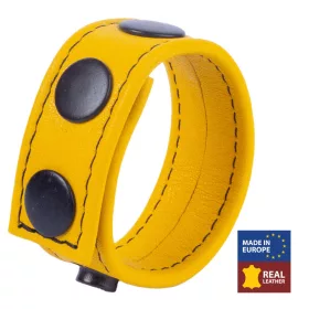 Cocky Yellow – bőr péniszgyűrű