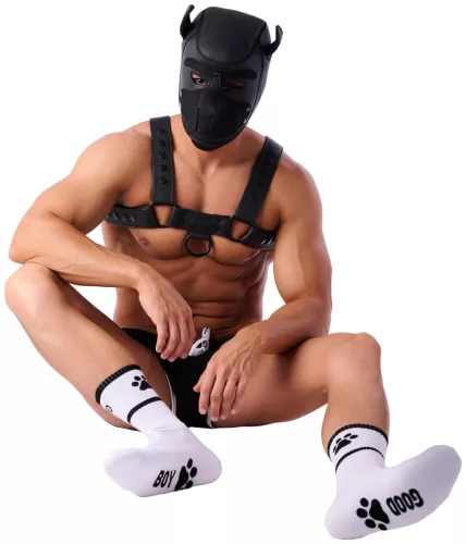 Good Boy Socks – stílusos, fehér-fekete zoknik