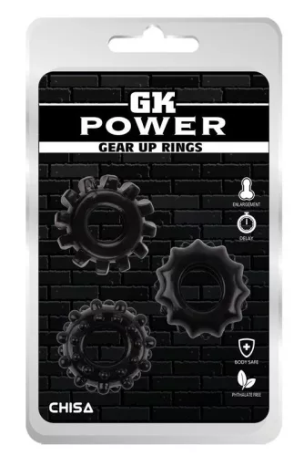 Soft Cockring készlet 3 db - fekete, érzékiség fokozásához