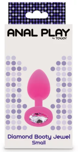 Jewelry Plug – Gyönyörű pink gyémánt popsi izgató S 6x2,8cm