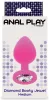 Bijou Diamond – prémium rózsaszín anál plug M 7x3.5 cm