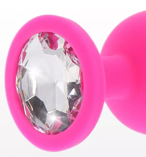 Bijou Diamond – prémium rózsaszín anál plug M 7x3.5 cm