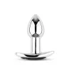 Metal Butt Plug S fém anális dildó távirányítóval USB töltéssel
