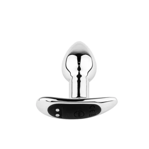 Metal Butt Plug S fém anális dildó távirányítóval USB töltéssel