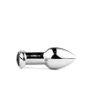 Metal Butt Plug S fém anális dildó távirányítóval USB töltéssel