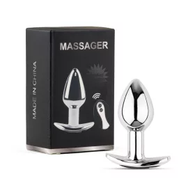Metal Butt Plug M fém dildó USB távirányítóval